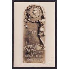 TANDIL 1931 HOMENAJE AL INTENDENTE RADICAL RAIMUNDO PIÑERO ANTIGUA TARJETA POSTAL